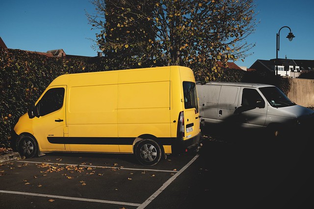 The yellow van
