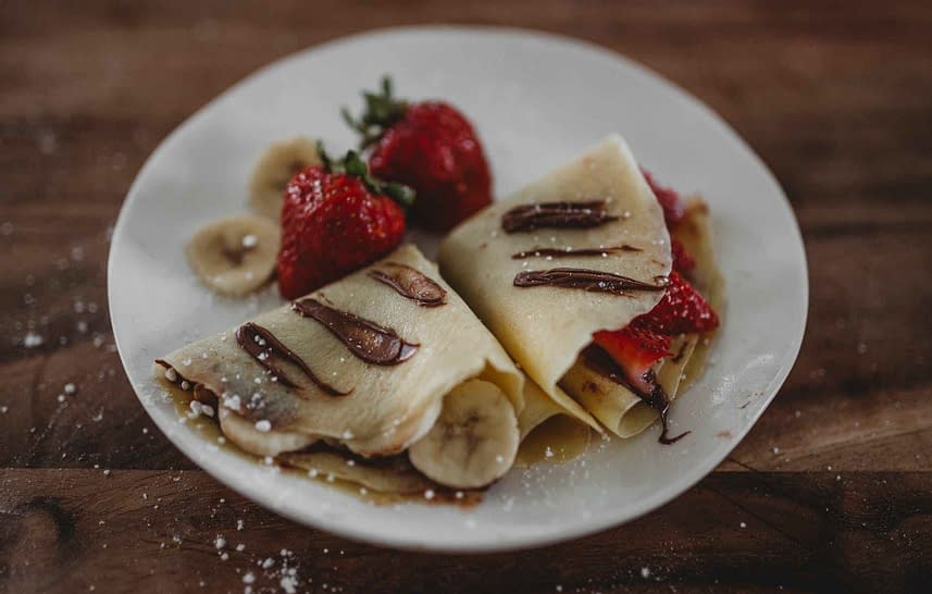 best recipe to make an crepes with chocolate and banana at home