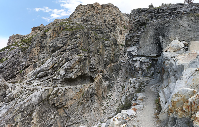 The Tunnel on the High Sierra Trail that they built after the cable bridge was swept away