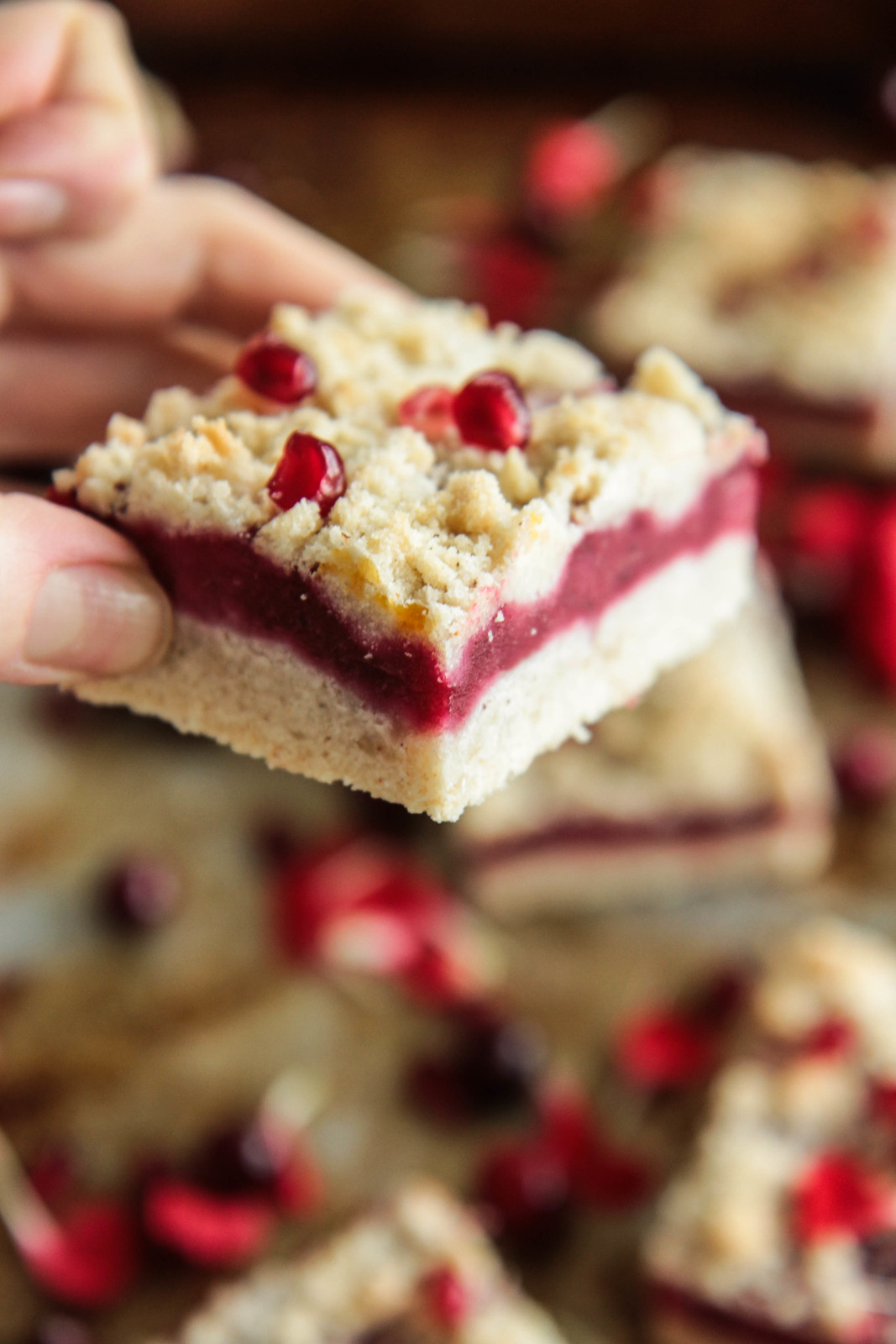 Cranberry Pear Crumble Bars (Vegan and Gluten-free) from HeatherChristo.com