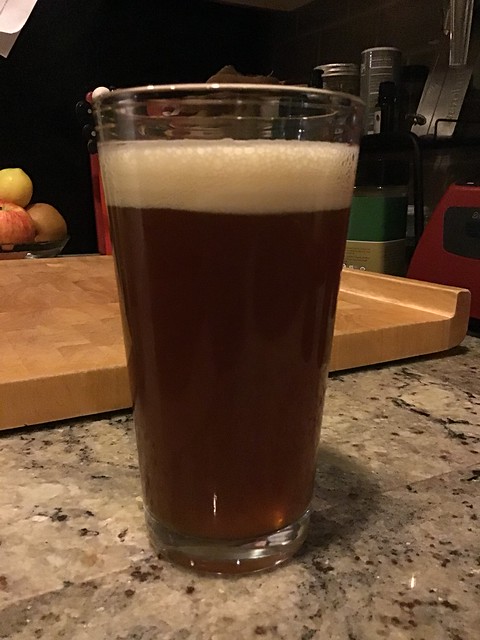 October pale ale on kitchen counter