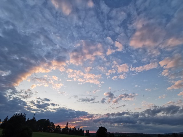 Abend Himmel Sonnenuntergang Oberbayern Bayern © Evening Sky Sunset Upper Bavaria Germany ©
