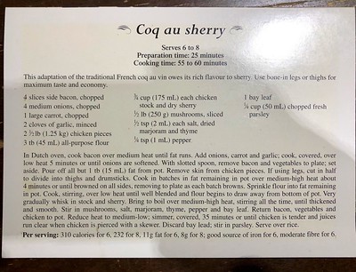 Coq au sherry