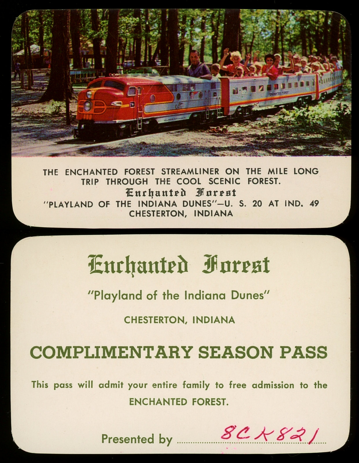 Enchanted Forest, Season Pass, 1958 - Chesterton, Indiana