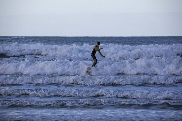 Riding the Surf, Gwithian Towans, Hayle, Cornwall