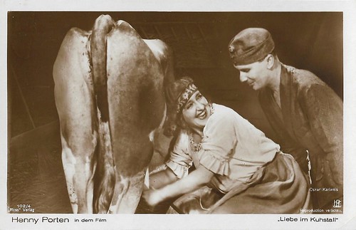 Henny Porten and Oskar Karlweiss in Liebe im Kuhstall (1928)