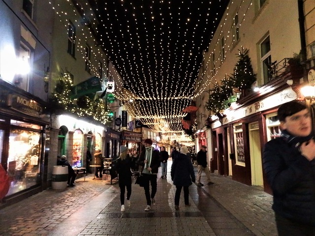 Ireland, Galway - Christmas lights in High Street
