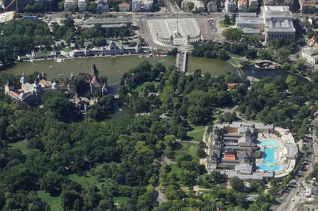 Aerial view of Budapest City Park (Városliget) 🇭🇺