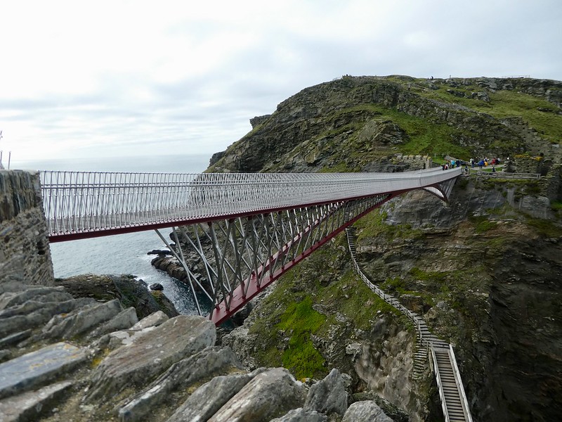 View of the new bridge at Tintagel