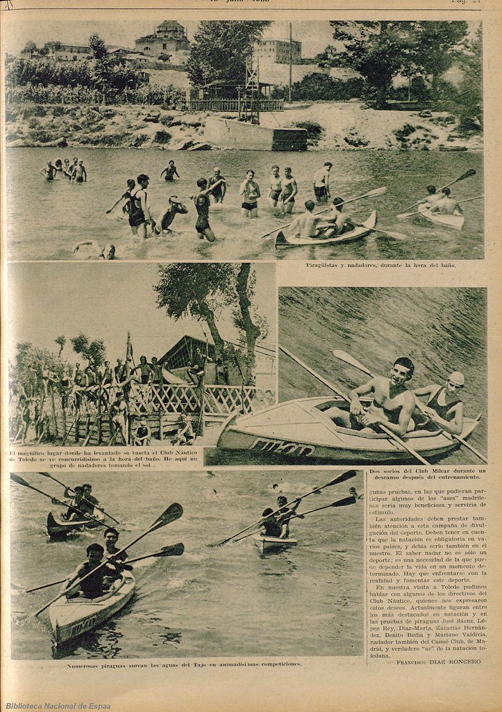 Reportaje sobre el Club Náutico de Toledo. Semanario gráfico As, 15 de julio de 1935.