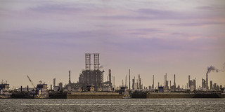 Eastman Chemical Refinery At Sunset