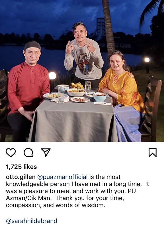 Netizen Komen Di Gambar Suami Bersama Pu Azman, Ini Reaksi Sarah Hildebrand