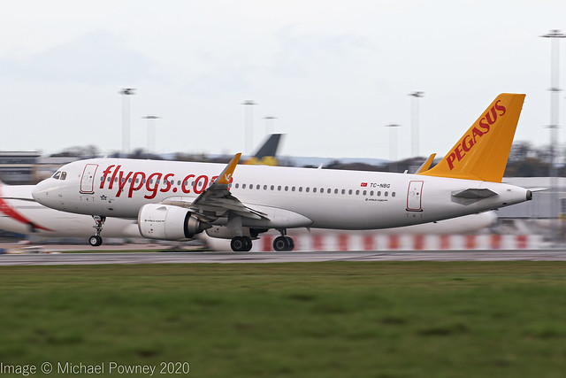 TC-NBG - 2016 build Airbus A320-251N, departing from Runway 23R at Manchester