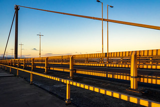 barriers, Erskine Bridge, Renfrewshire, Scotland, UK