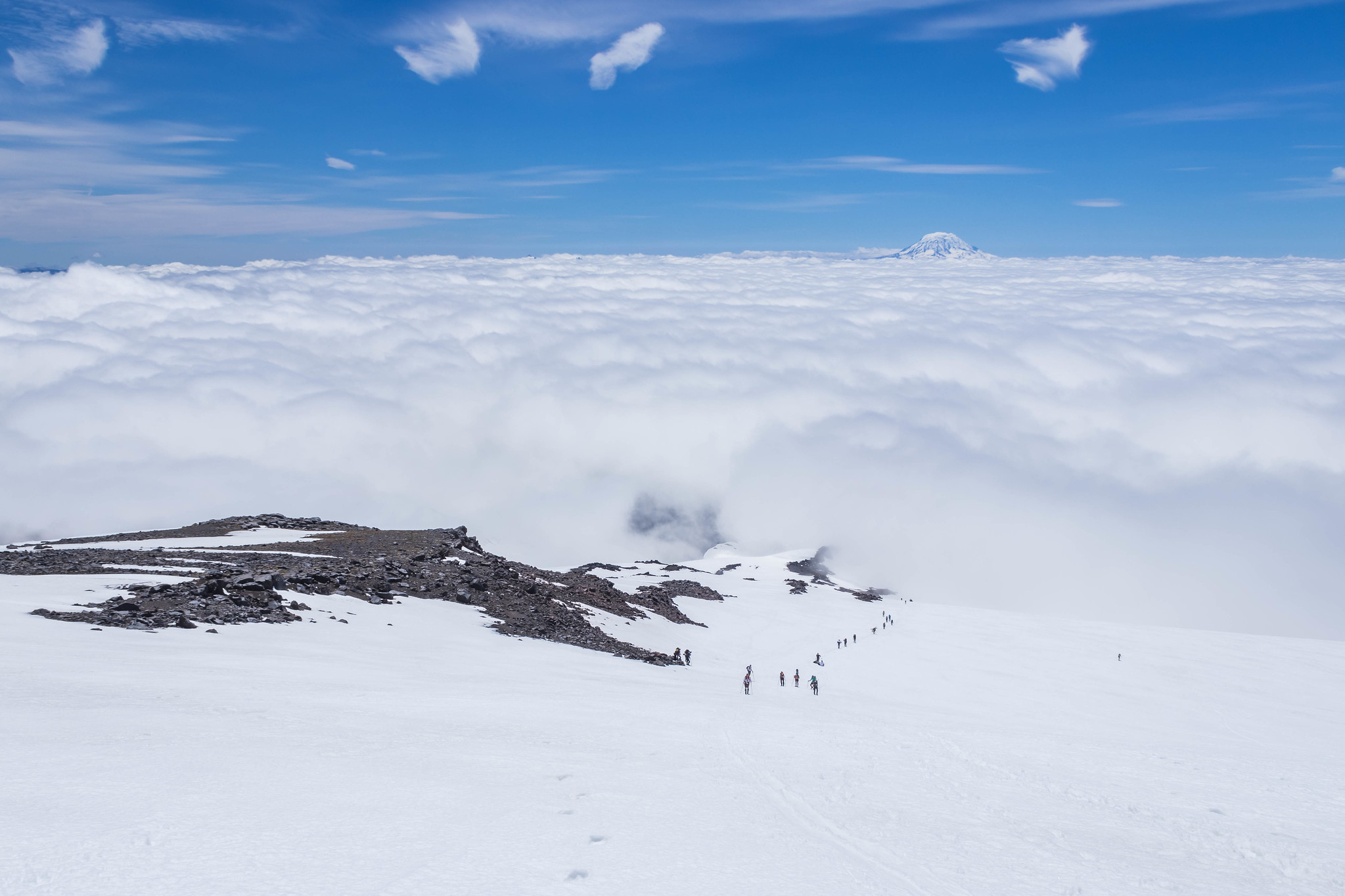 Mount Adams in the inversion from Muir Snowfield
