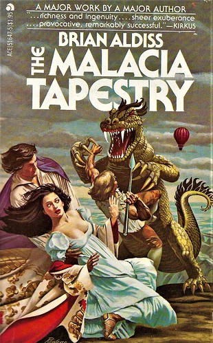THE MALACIA TAPESTRY by Brian Aldiss. Ace 1978. 402 pages. Cover by Rowena Morrill.