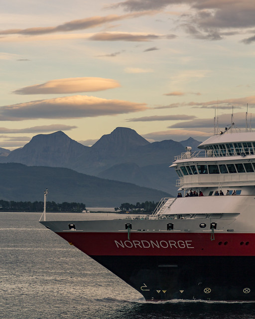 Molde, NO - Ferry at sunset