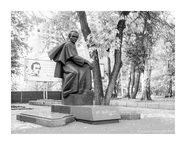 Monument to Taras Shevchenko in Dnipro City
