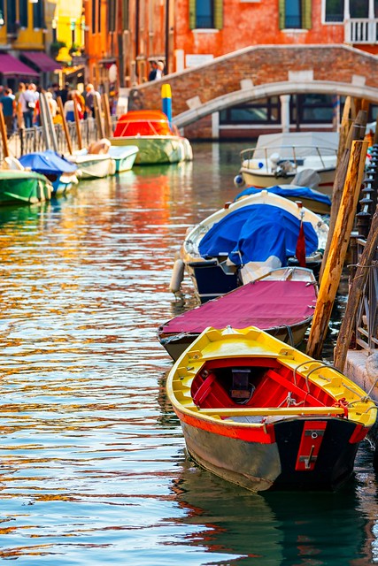 Colored boats