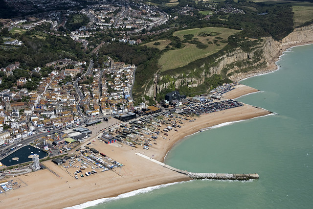 Hastings aerial image - East Sussex UK