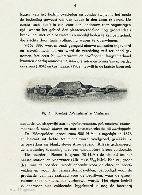1922 Mansholt's Zaaizaden Dr. R.J. Mansholt Westpolder Ulrum( Prov.Gron.). Plantenveredeling. Boerderij 
