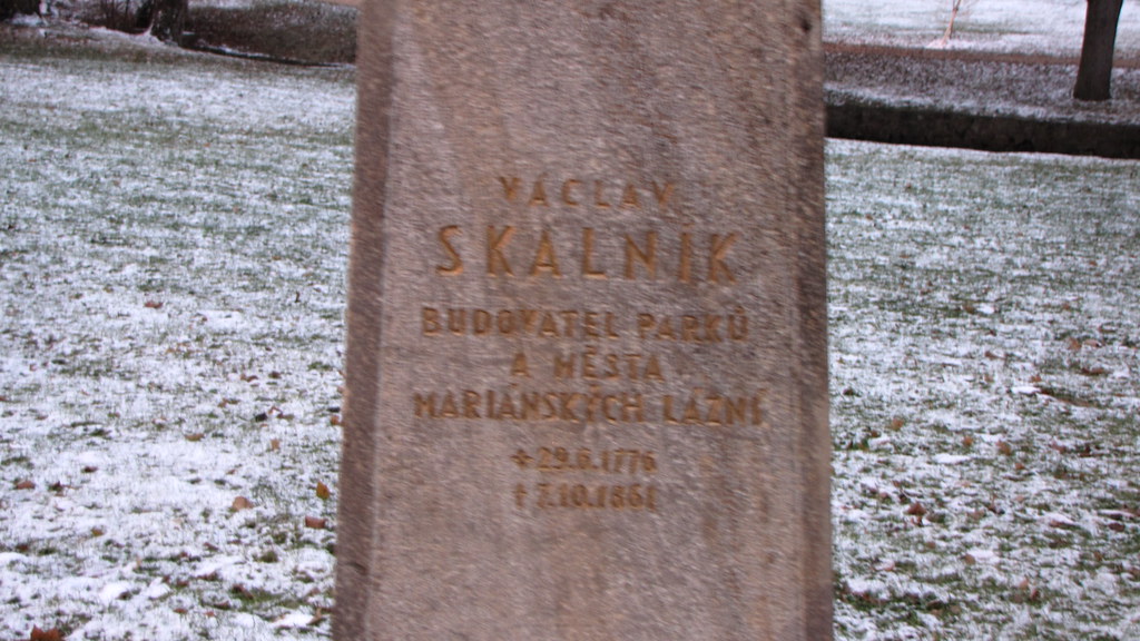 busta Václava Skalníka v Mariánských Lázních