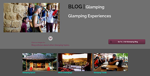 Glamping experiences provide those memorable moments enjoyed by glampers during their stay, and includes adventurous experiences, artisanal activity, cultural immersion with indigenous cultures along with historic connections with local spaces. 