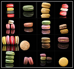 Macarons with Black Backgrounds collage #1
