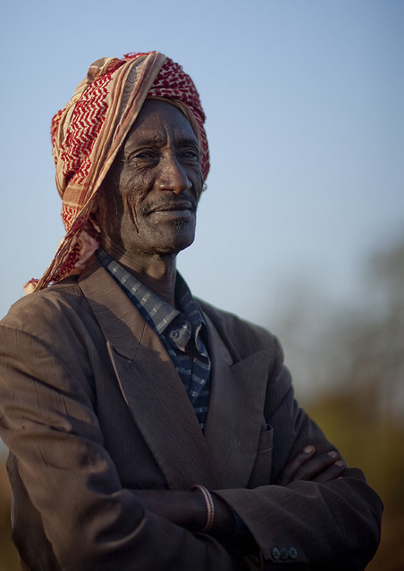 Portrait of a muslim Borana tribe man, Marsabit County, Marsabit, Kenya