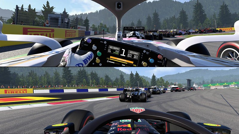 F1 2020 two-player split-screen