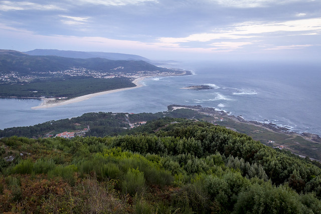 Spain - Pontevedra - La Guardia - Santa Tecla Mount - Miño River mouth and Portuguese border.