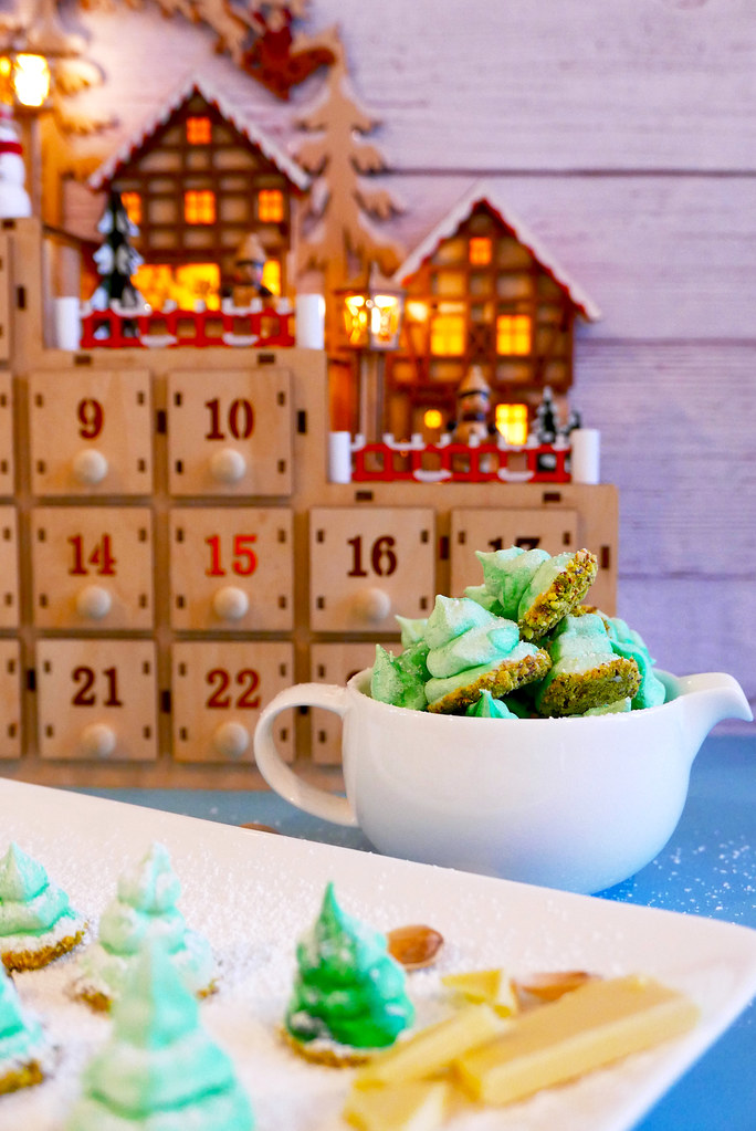 Our Advent Calendar. Isn't It Pretty? Our Christmas Tree Cookies Looks Sweet Next to It! 