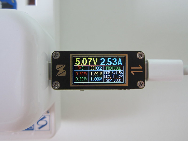 YZXstudio USB-C Power Meter - Voltage, Ampere, Protocol View