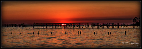navarre florida sunset bay ocean sound santarosa gulfofmexico pensacola water reflection fisherman pier orange canon eos slr 6d 24105 flickr beauty
