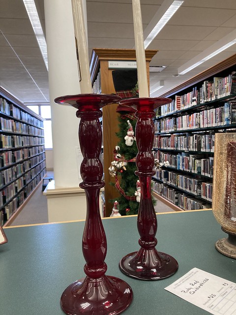 ruby red candle holder 25