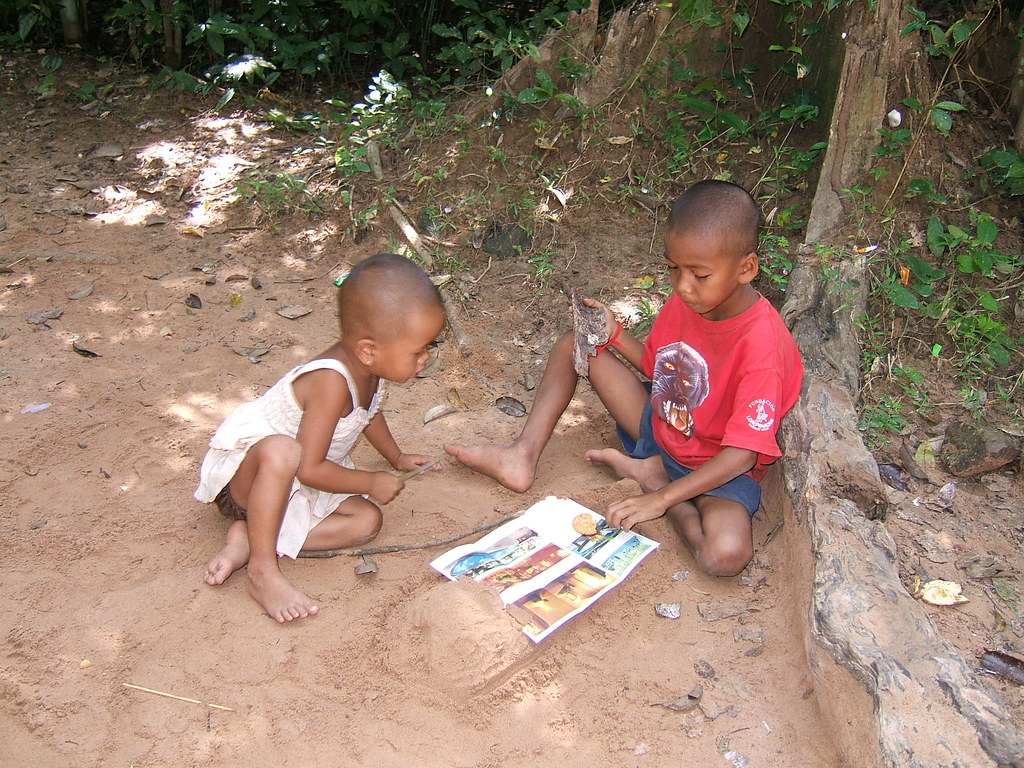 Khmer children at play- wonder what their future would be?