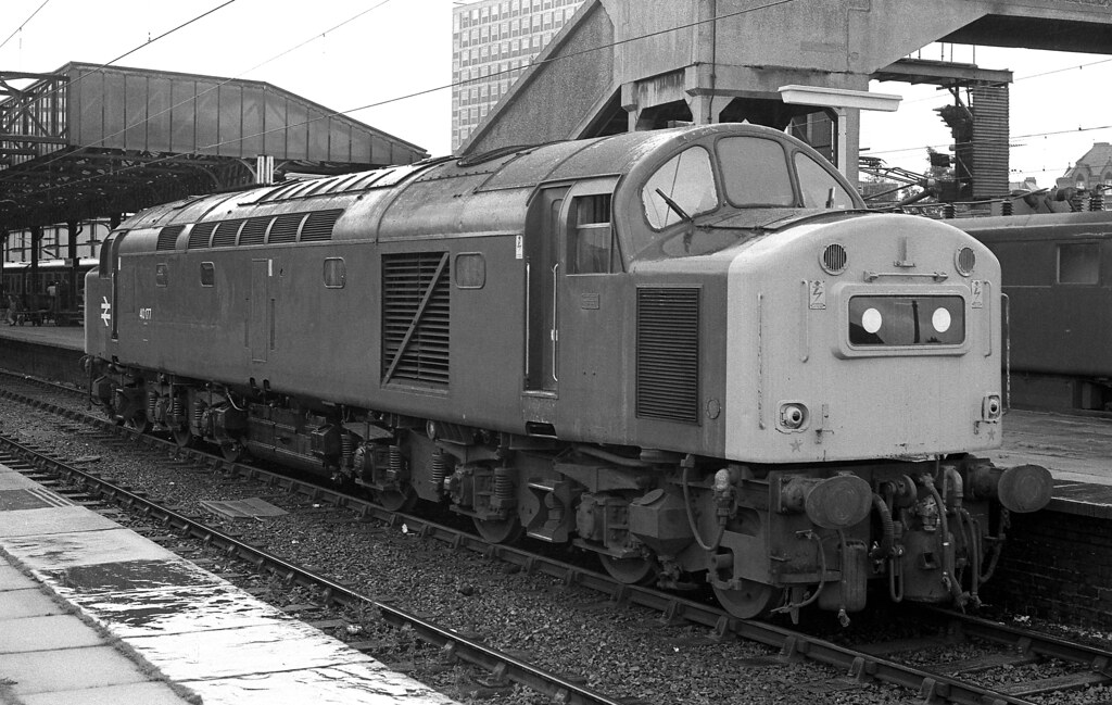 July in the rain at Crewe 1980.