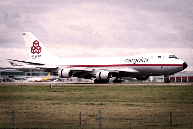 LX-NCL Cargolux Retro Special Livery B747-400 London Stansted Airport