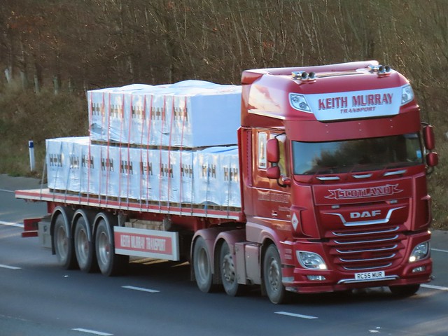 Keith Murray Transport, DAF (RC55MUR) On The A1M Northbound