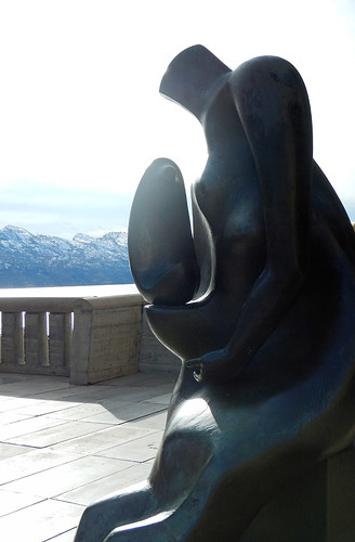 Sculpture on the grounds of the Mission Hill Winery in West Kelowna, in BC's Okanogan wine country, Canada