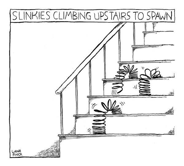 Cartoon--science & technology--Slinkies climbing up stairs… | Flickr