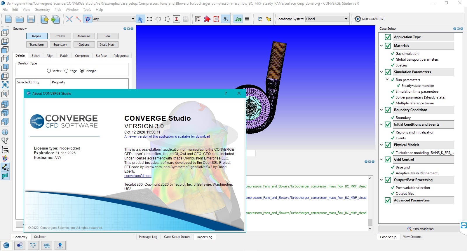 Working with CONVERGE Studio 3.0 (2020.10.12) + Solvers 3.0.17 full