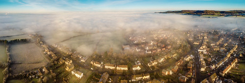 mist fog drone landscape gloucestershire cotswolds dji mavic mini