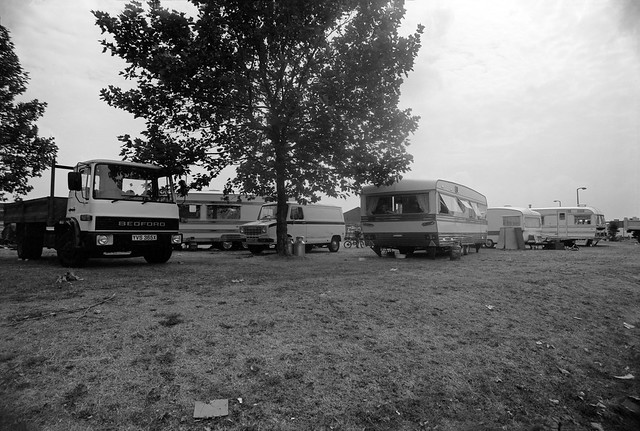 Travellers site,  Eastway, Stratford, Newham, 1983  36o-12_2400