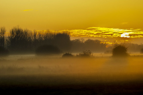 sunset carltonmarshes mist landscape uk suffolk nikond7000