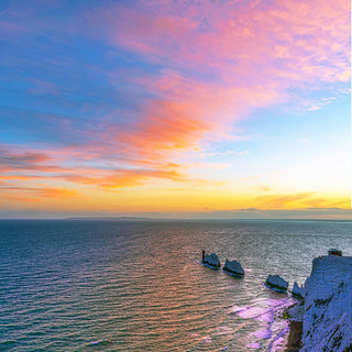 Sunset at the Needles on the Isle of Wight