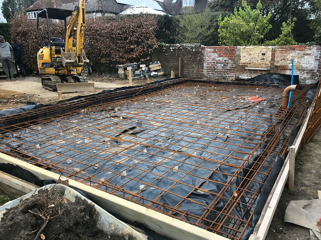 Slab prior to pouring cement