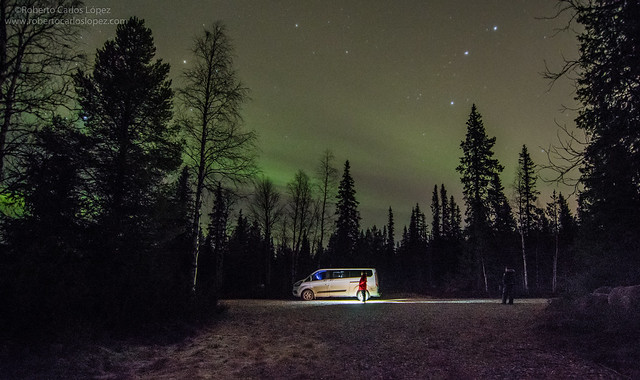 Auroras boreales en Laponia Sueca