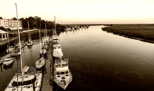 darienriver georgia landscape monochrome sailboats sepia shrimp shrimpboats boats darien water dock