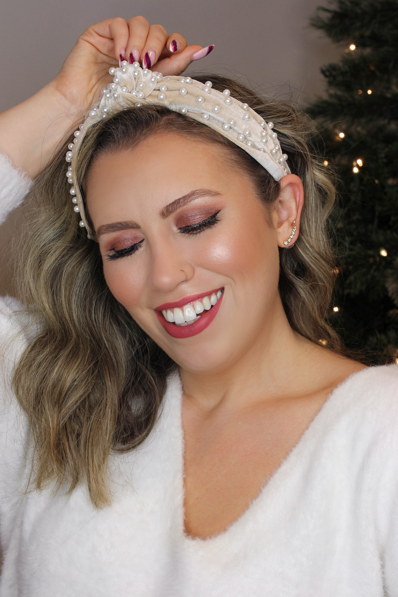 Easy Glam Holiday Makeup Tutorial using bareMinerals, ILIA Beauty & Maven Beauty by FashionNova by Blogger, Jackie Giardina.